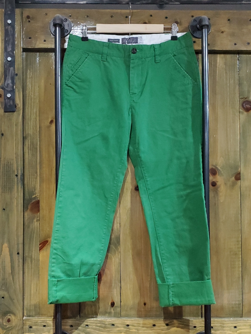 Men's Kelly Green Cotton Skinny Chino Stretch Pants Gorp Sporty Casual Athletic